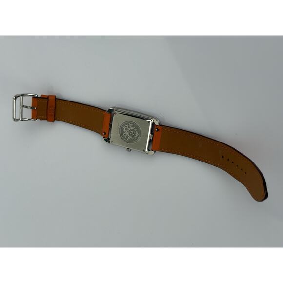 HERMES Cape Cod Orange Leather Band Watch CC2.710 - Picture 4 of 7